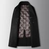 Autumn and Winter Double-breasted Cashmere Trench Coat, Take-off Goose Down Liner, Youth Business Double-sided Woolen Warm Jacket