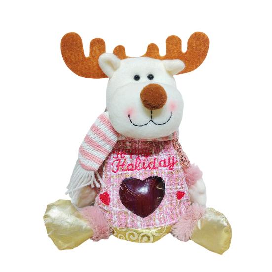 Christmas Apples Gift Bag Zipper Holiday Gift Pouch with Santa & Snowman Print Reusable Packaging for Candy Toys And Presents