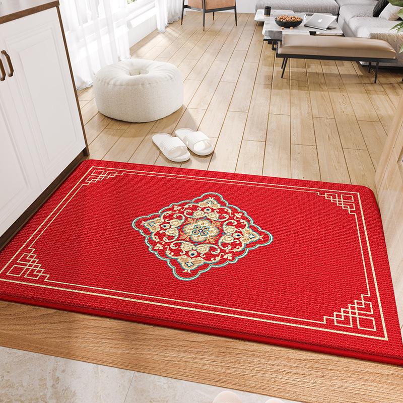 Nový čínský vstup a výstup bezpečný novoroční podložka do dveří Červená slavnostní podložka protiskluzová novoroční dveře odolné proti opotřebení