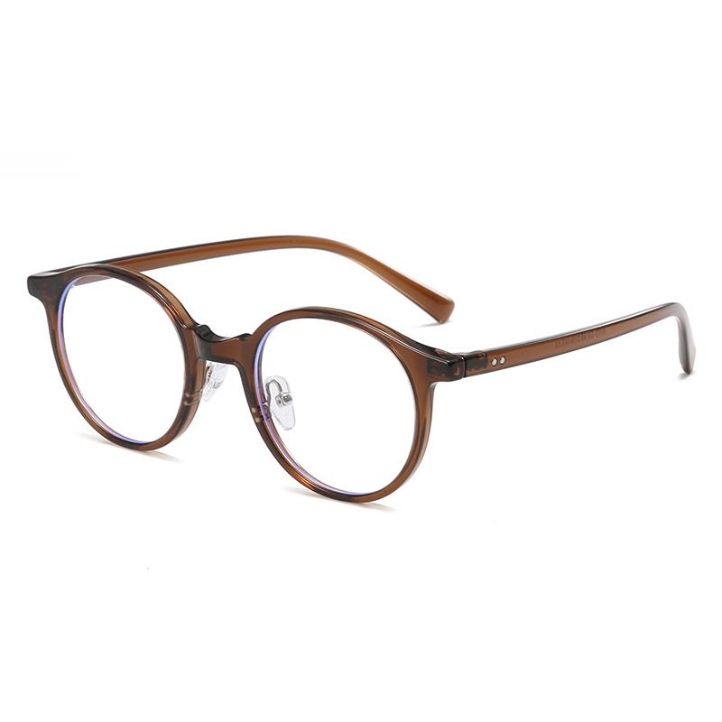 Leopard Frame Round Shortsighted Prescription Lens Eyeglasses TR90 Material Anti Blue Rays Student Minus Diopter Eyeglasses 0 -0.5 -0.75 To -6.0