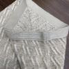 Silk-Cashmere Blend Jacquard Knit Top & Pencil Skirt Set for Women