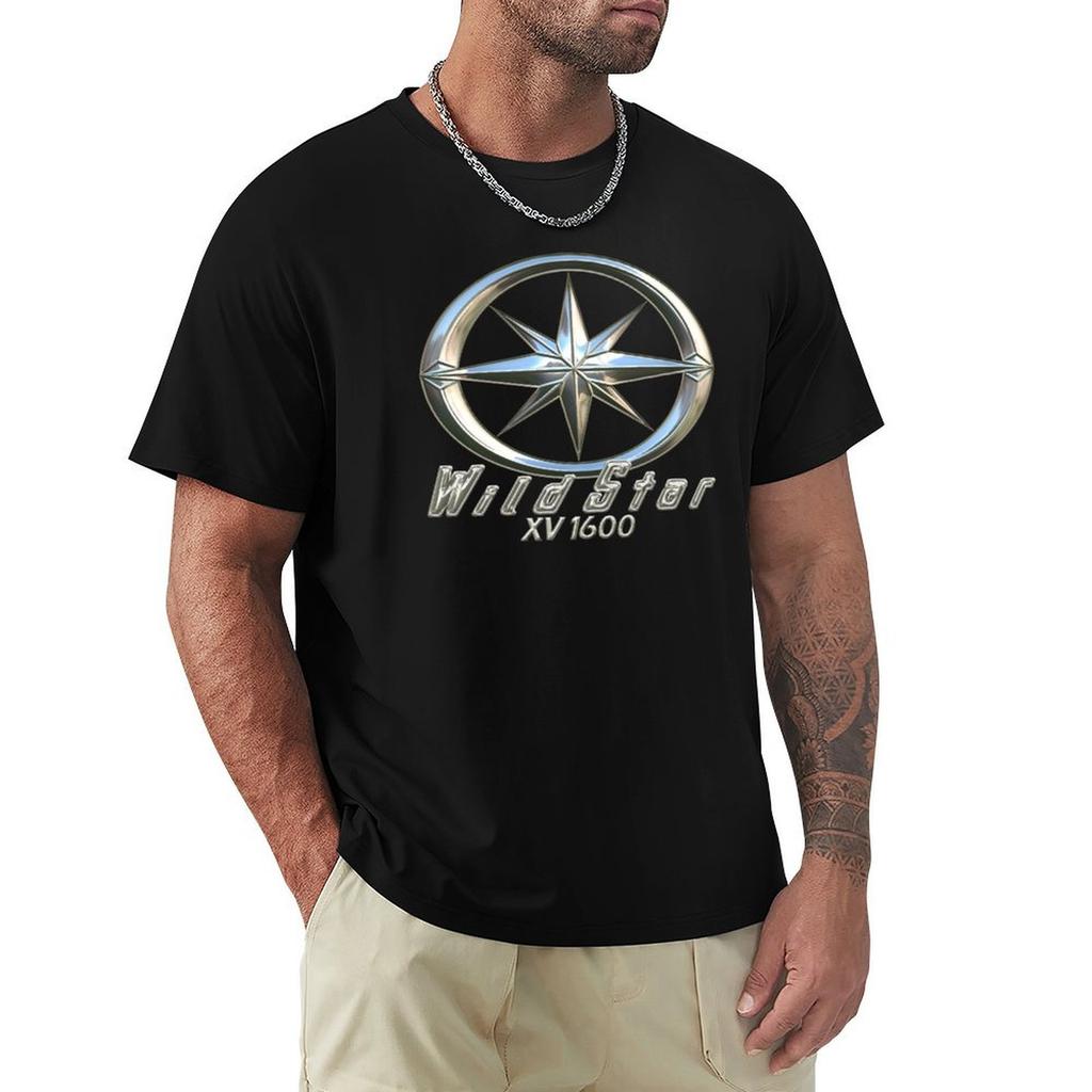 Wild Star XV 1600, Star Logo T-Shirt Cotton Man T-shirts Graphics Summer Clothes Baggy Shirts Slim Fit T Shirts for Men
