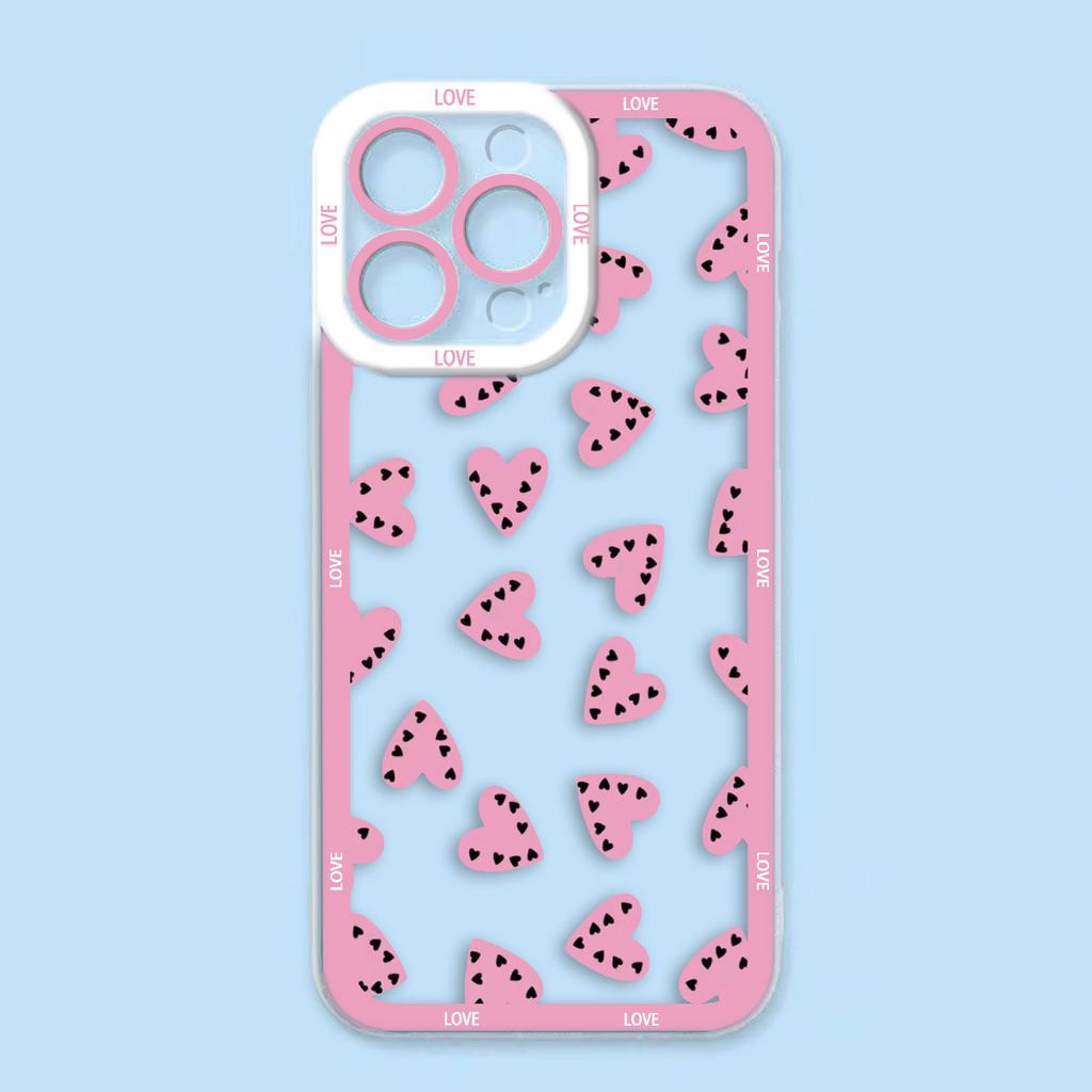 Lovely Love Heart Clear Phone Case For Samsung A03S A03 A04 A05 A05S A06 A7 A11 A10S A12 A13 A14 A15 A16 NOTE 10 20 ULTRA Case