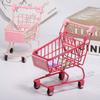 1pc Multicolor Mini Shopping Cart Storage Organizer Funny Small Gift Container Candy Packaging Mini Cart Jewelry Storage basket