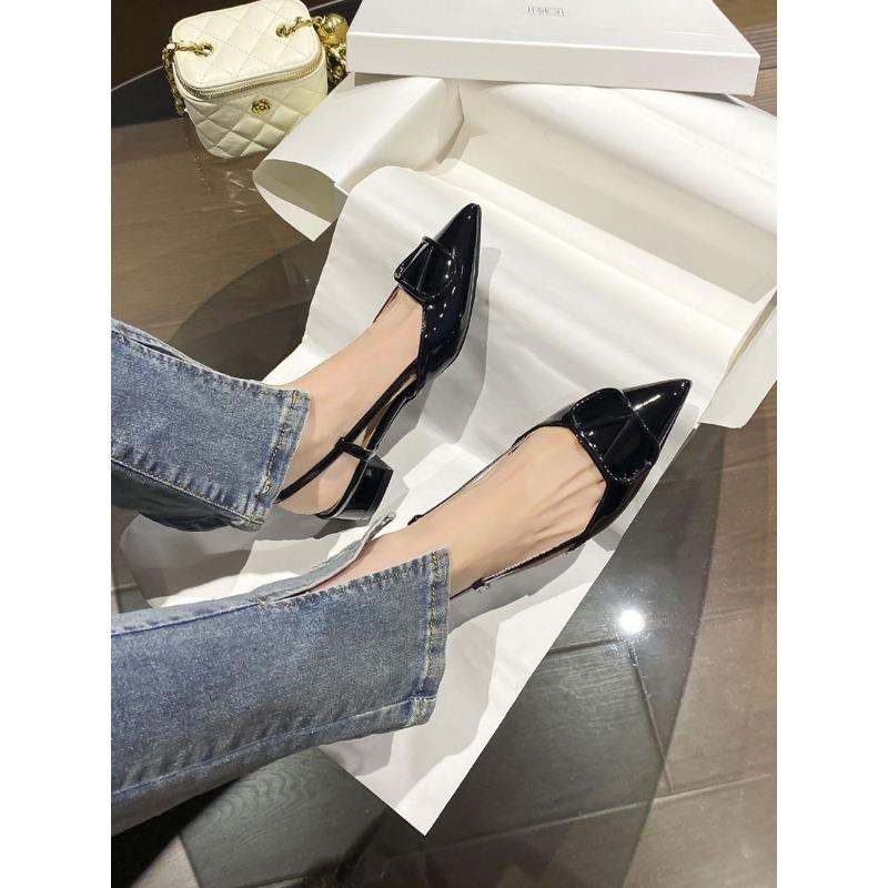 New Pointed-toe Sandals Flip-top Sandals Single Shoes and Half Slippers