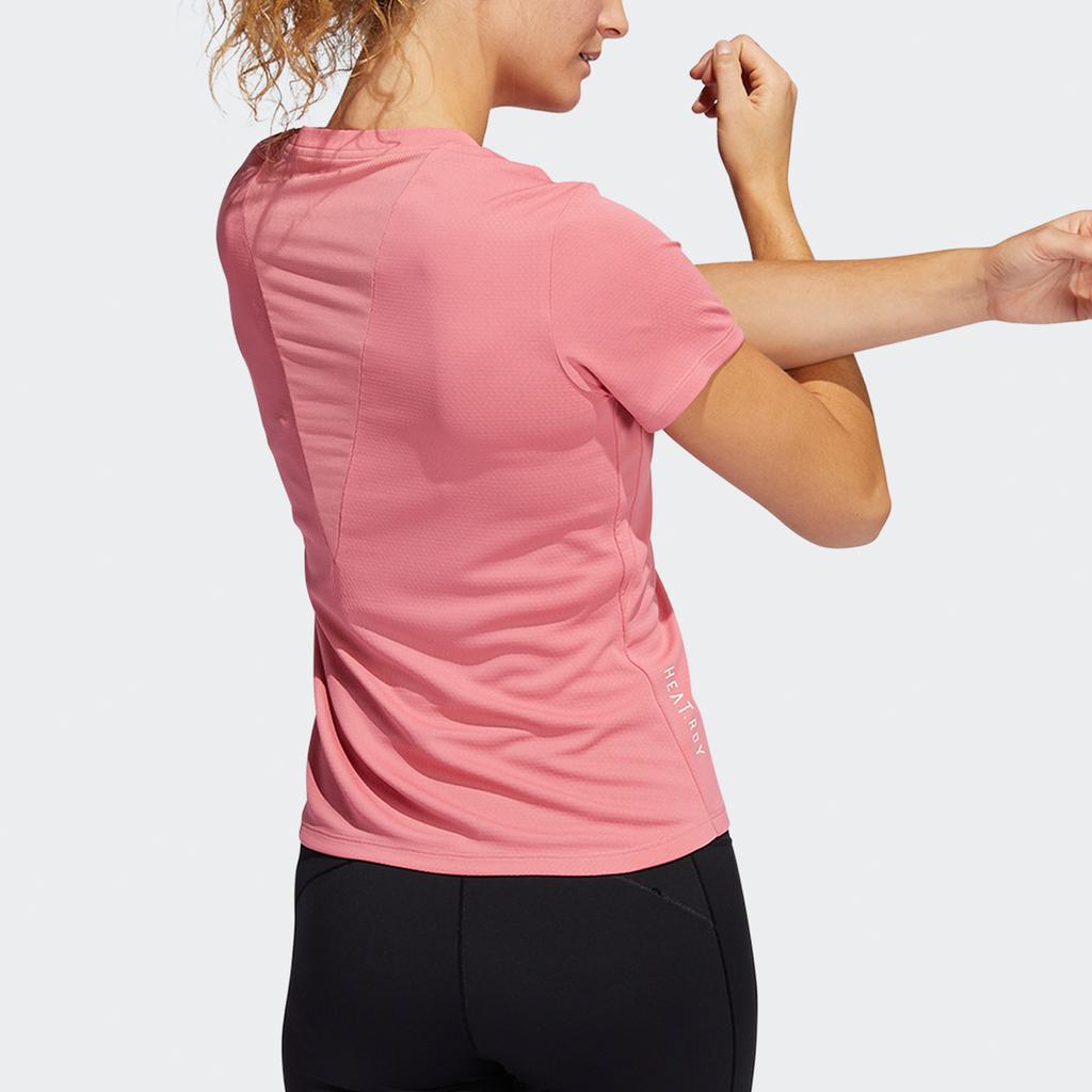 Adidas Heatrdy Focus High-Intensity Training Sports Short Sleeve Tee Women Tops Shocking-Pink H20745