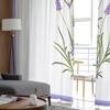 Purple Flower Lavender Romance Tulle Curtains For Living Room Decoration Modern Chiffon Sheer Voile Kitchen Curtain