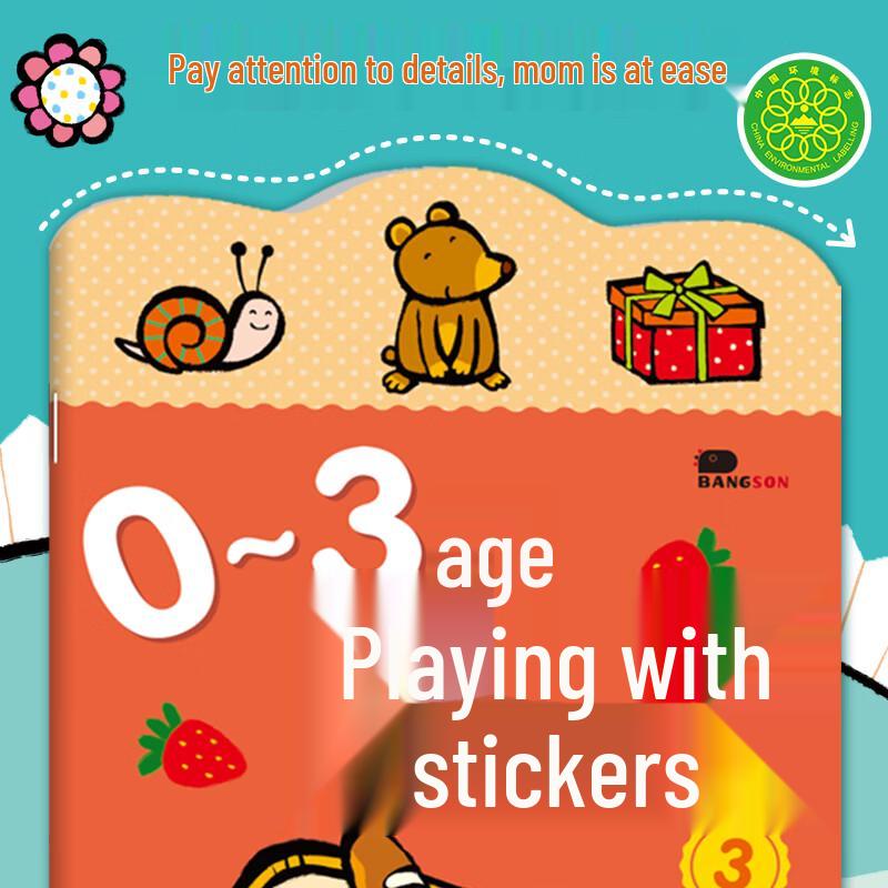 BANGSON Książeczka naklejkowa do wczesnej edukacji dla maluchów