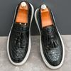 Trend 2025 New Luxury Men Slip On Tassels Loafter Leisure Leather Mens Shoes Man Male Comfortable Sneakers Shoes for Men