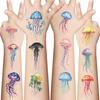 Cartoon new jellyfish tattoo stickers waterproof holiday party party children disposable DIY tattoo stickers