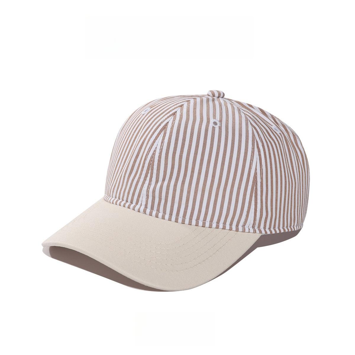 1 Stuk Koreaanse Stijl Verse Streep Baseballpet Voor Vrouwen, Zomer Casual Mannen Petten Buiten Vrouwen Verstelbare Snapback Petten Adjustable