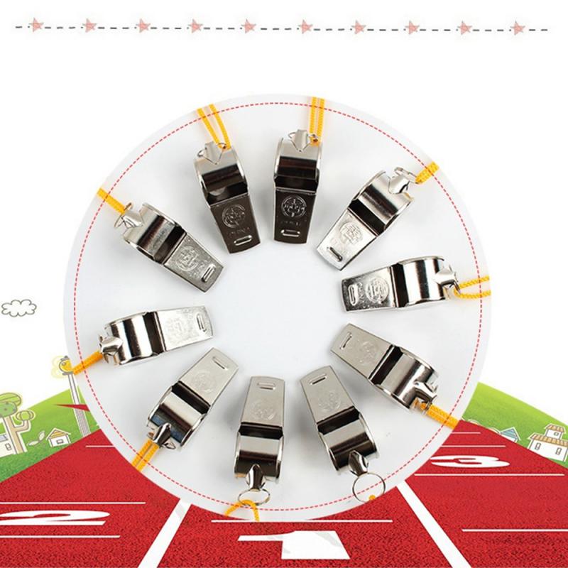 Metal Whistle Referee Sport Rugby Party Outdoor Sports Like Whistle Training School Soccer Football Colorful Lanyard Whistle
