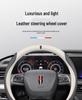 Luxury Genuine Leather Steering Wheel Cover for Hongqi H5/H7/E-H9/HS7/HS5 - Suede Trim