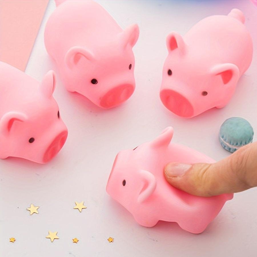 3/9/18/36pcs Pink Pig Durable Rubber Stress Relief Squishy Toy Pet Dog Chew Squeeze Decompression for Birthday Gift Party XJM