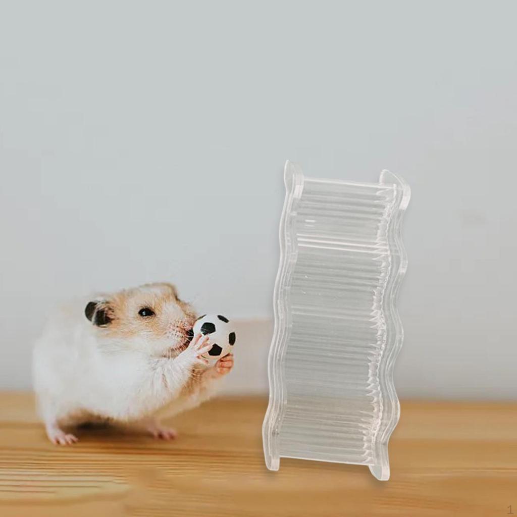 Acrylic Ladder Bridge Hamster Climbing Toy Clear Decor Cage Habitat