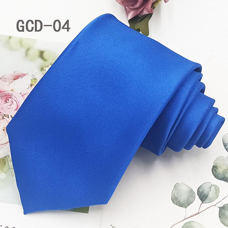 High-Density Yarn-Dyed Black Polyester Silk Tie - 8cm, Formal & Casual