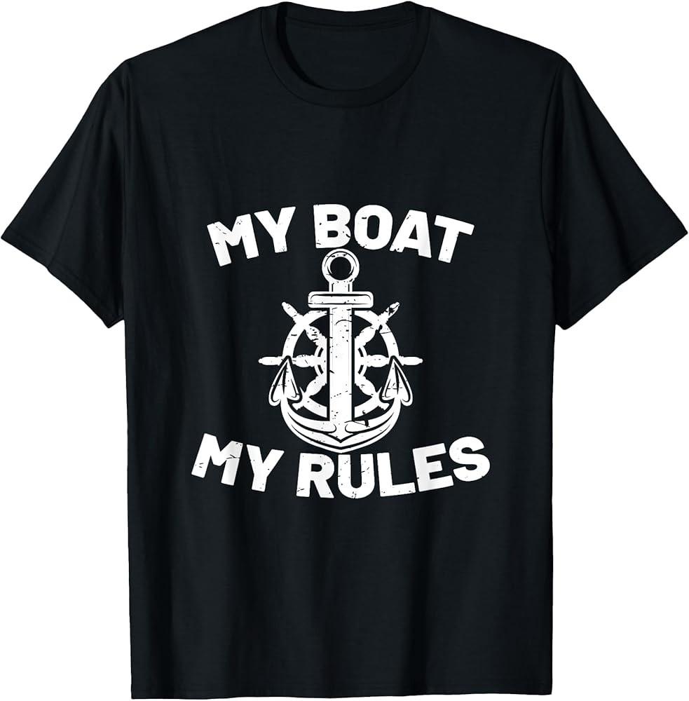 My Boat My Rules - Funny Captain Cruise Gift T-Shirt Unisex T-Shirt S