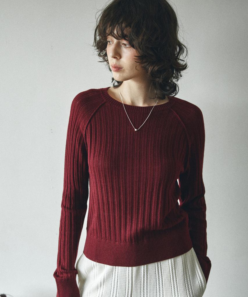 Banwonateullie Kn4289 Punched Raglan Knit_Burgundy