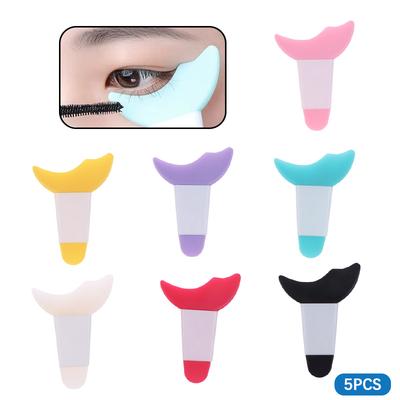 5 Stück Eyeliner Vorlage Augen Make-up Werkzeug Mascara Silikon Pinsel Augen Make-up Hilfe Schild Applikator Multifunktionaler Wimpernstopper