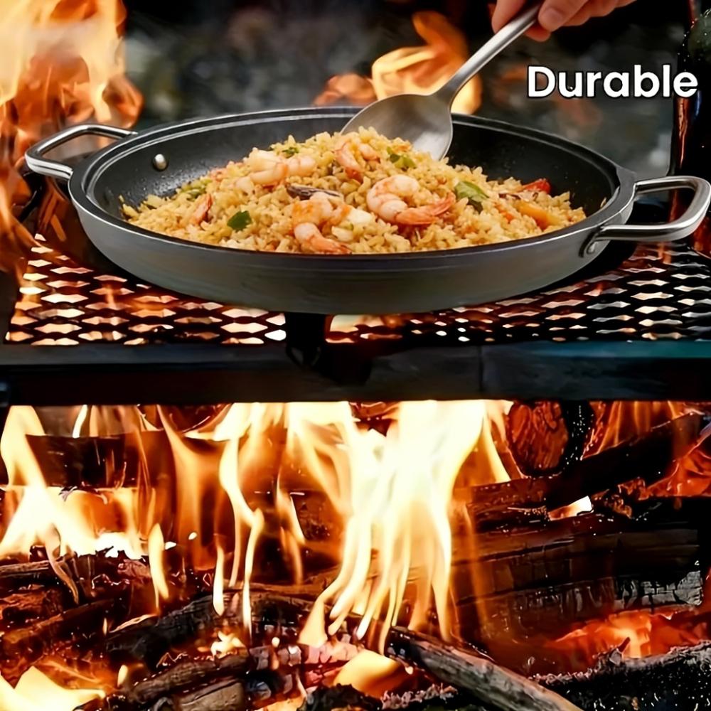 Multi-Purpose Cast Iron Frying Pan Lightweight Round Griddle for Home Kitchen Non-Stick Skillet for Stove & Outdoor Cooking Pans