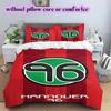 Hannover 96 Pattern Bedding Quilt Set Quilt Cover Pillowcase Home Decoration Birthday Gift (1 * Duvet Cover + 2 * Pillowcase, Without Core)