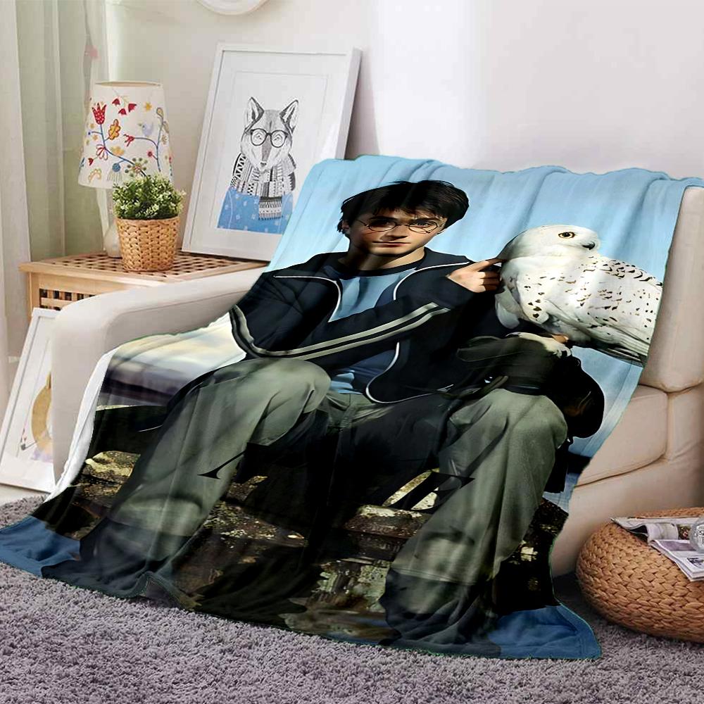 Custom Name Hogwarts Crest blanket for Couch & Bed, Plush Cozy Fuzzy Blanket Super Soft & Warm Blankets for Fall and Winter. 0908112