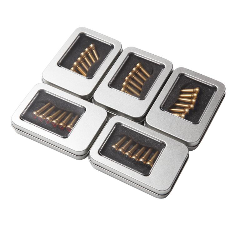 6 Pcs Brass Guitar Bridge Pins Folk Acoustic Classical Guitar Solid String Cone Wooden Guitarra