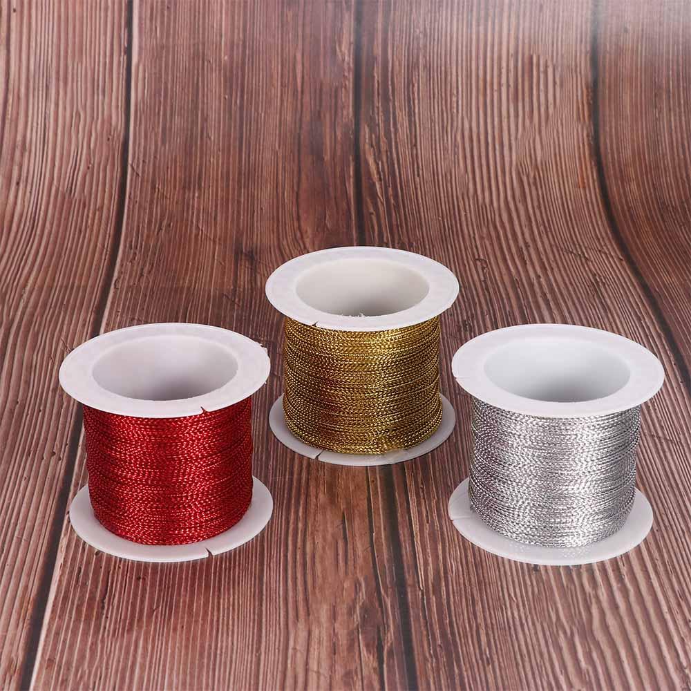 Gold Silver Red Tag Line Necklace Bracelet Making Polyester Fiber Cord String Cord DIY Rope Thread