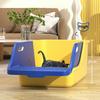 Litter Box Open And Easy To Clean Semi-Closed Extra Large Sloth Litter Box Spatter-Proof Pet Cat Potty