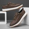Men Genuine Leather Shoes Breathable Lace Up Sneakers Comfort Mesh Casual Shoes Outdoor Man Skate Shoes Vulcanize Shoes
