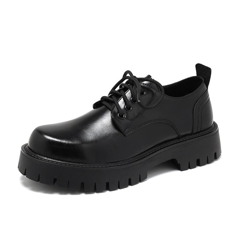 Casual Leather Shoes Men'S  Martin Boots Low-Top British Retro Big Head Leather Shoes Men'S Formal Leather Shoes 2135-R