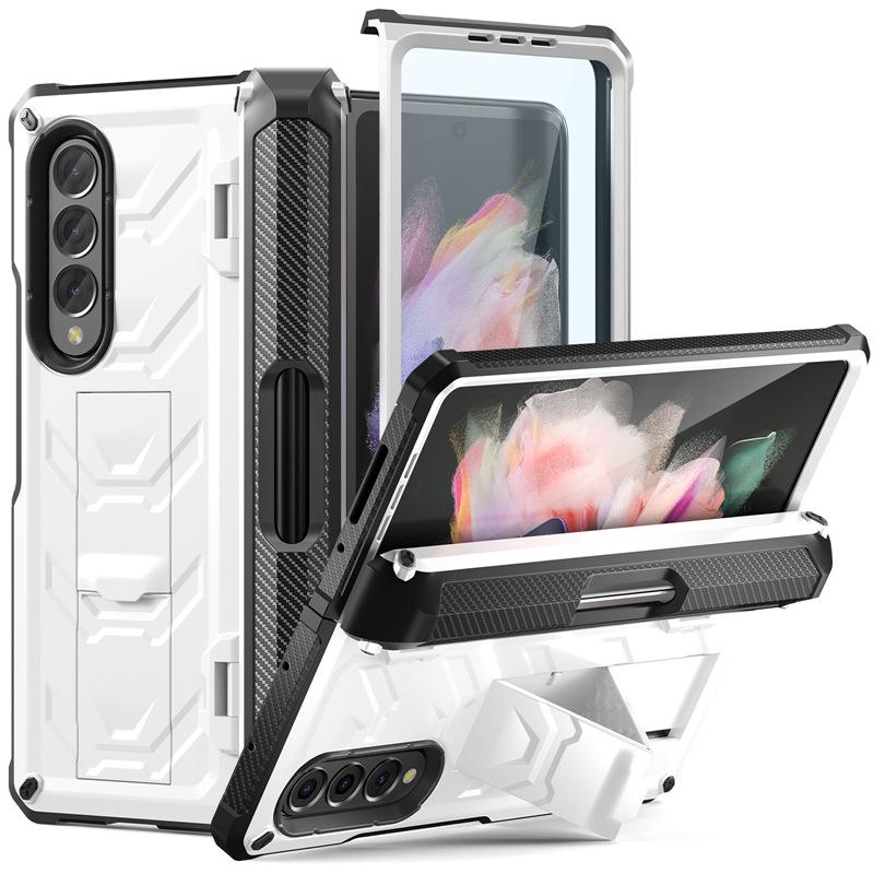 Compatible Fold Series Phone Case: Drop-Proof, Dual-Fold with Pen Slot for Samsung Z Fold3, Z Fold4, Z Fold5.