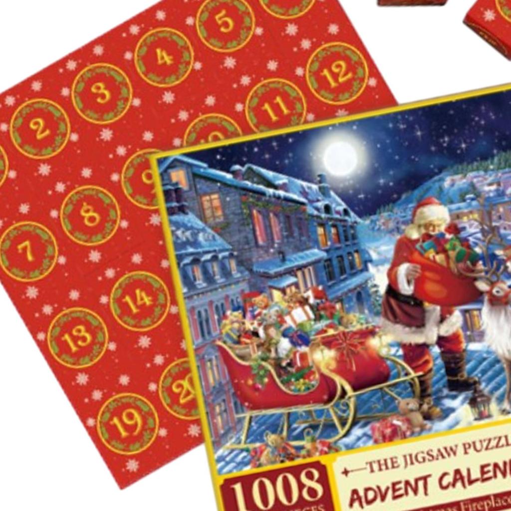 1008 Piece Puzzle Merry Christmas Gifts 24 Days of Advent in Boxs Adults