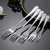 Stainless Steel Salad Dessert Fork - Thickened Design for Western Food, Pasta, Cake, & Fruit