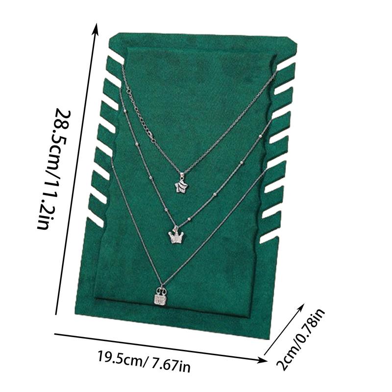 Espositore da Tavolo per Collane Organizer con Pad Supporto Espositore per Collane a Catena Base Antiscivolo in Velluto Vetrina Elegante