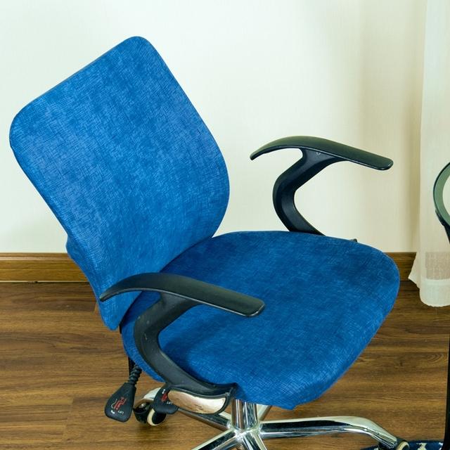 2pcs Set Universal Split Office Use Chair Cover Elastic Spandex Chair Back Cover +Seat Cover Anti -Dirty Office Use Computer Chair Cover