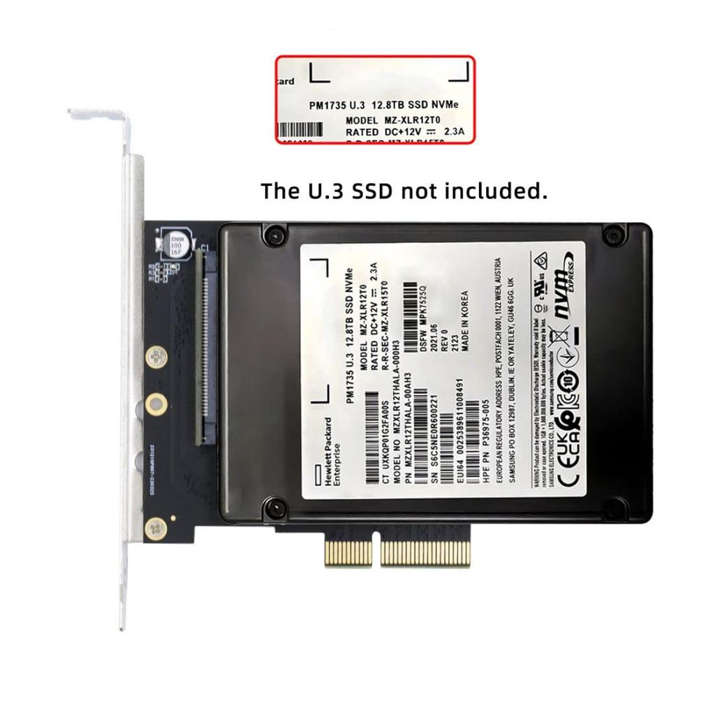 Chenyang SSD U3 Kit x4 Lane Host Adapter for PM1735 Motherboard with NVMe PCIe SSDs U.3 SFF-8639 - PCI-E 4.0