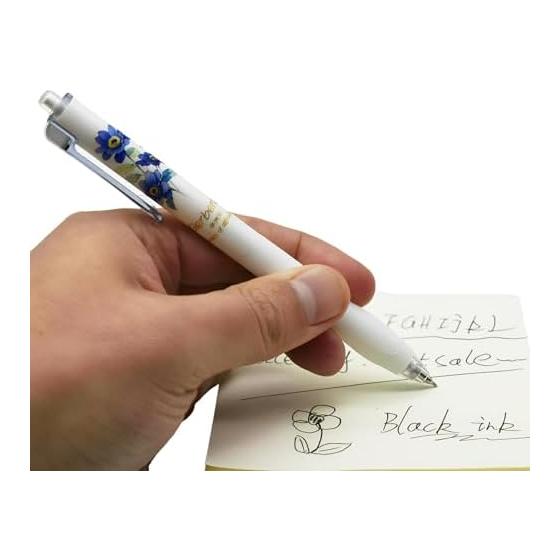 Maydahui 12-Piece Set of Stylish Flower Gel Pens, 0.5mm Black Ink, Sunflower and Daisy Designs, Cute Stationery for Mother's Day, Birthday, Gifts