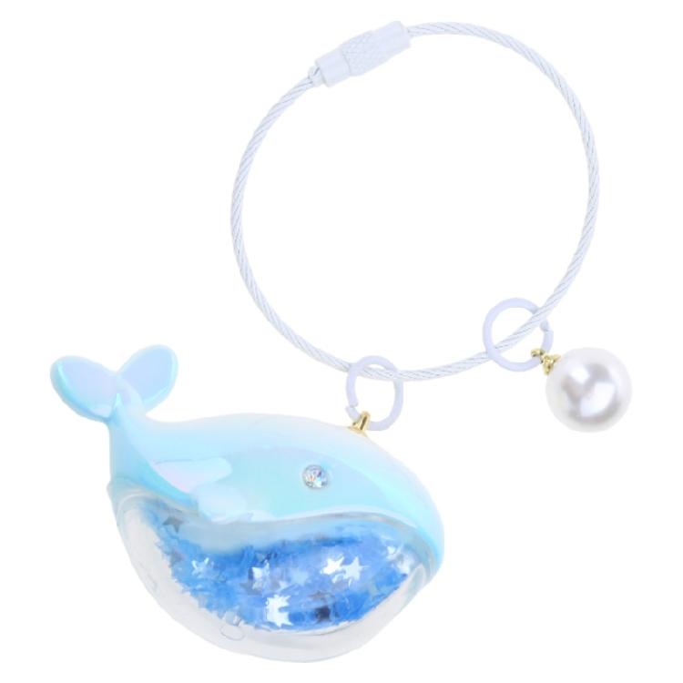 Whale Pendant Keychain Acrylic Keyring Animal Ornament Bag Mobile Phone Charm