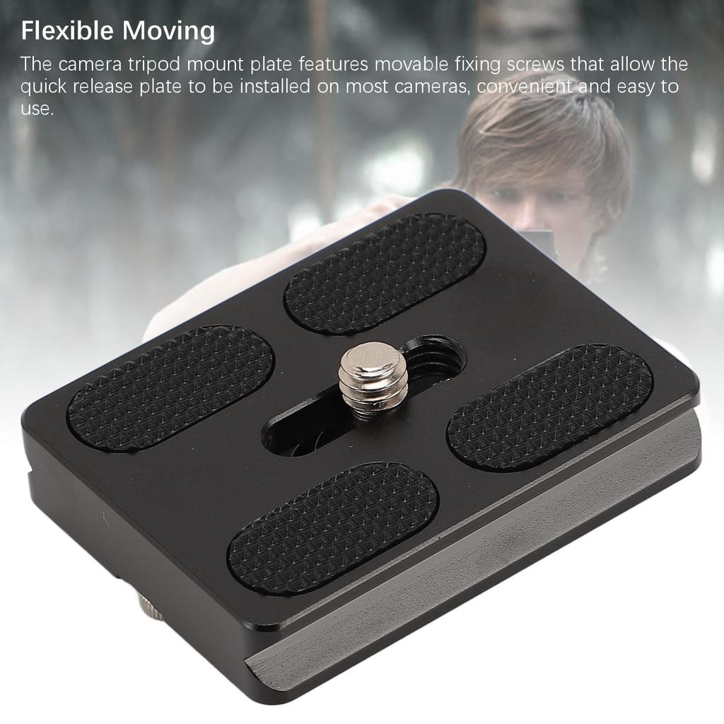 Quick Release Plate Aluminum Alloy 38mm Slot Standard 1/4in Thread Camera Tripod Quick Release Plate for Camera Stabilizer