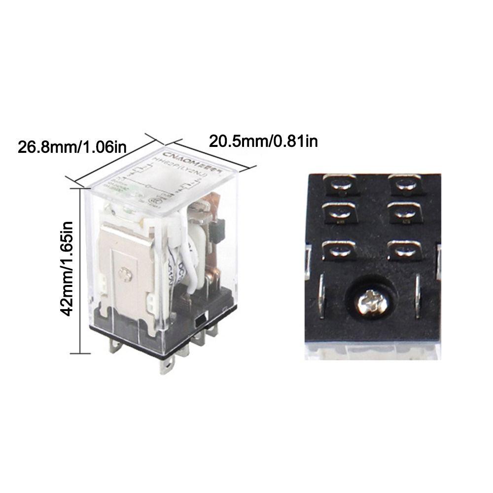 Industrial HH62P Power Relay High Current 12/24/220V Electromagnetic Relay Universal DPDT Relay Electronics