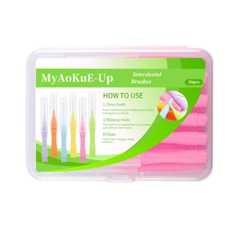 

Microscopic Eyebrow Brush with Caps Brow Brush Lash Filler Eyebrow Lift Tools for Lash Extensions Brow Lamination Brush рожевий