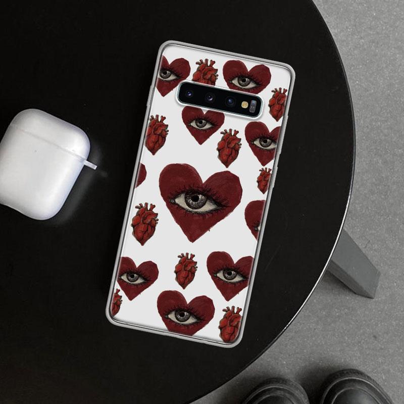 Scary Face Eyes Phone Case Cover for Samsung Galaxy S26 S25 Edge S24 S23 Ultra S22 Plus S21 FE S20 + Art Customized Fundas Galax