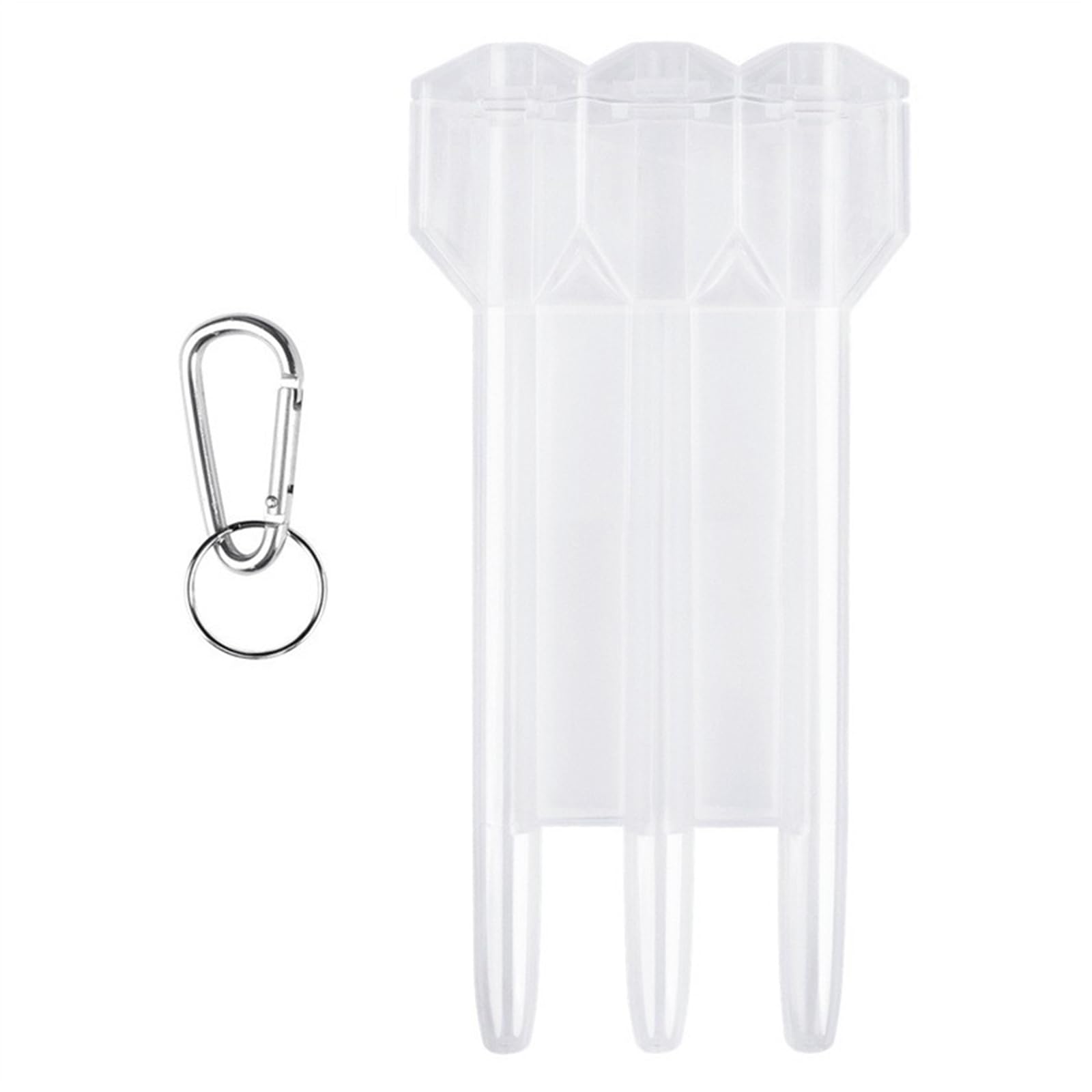

dart case storage darts 3pcs portable protective cute transparent box buckle ABS material small lightweight case wear-resistant scratch-resistant белый