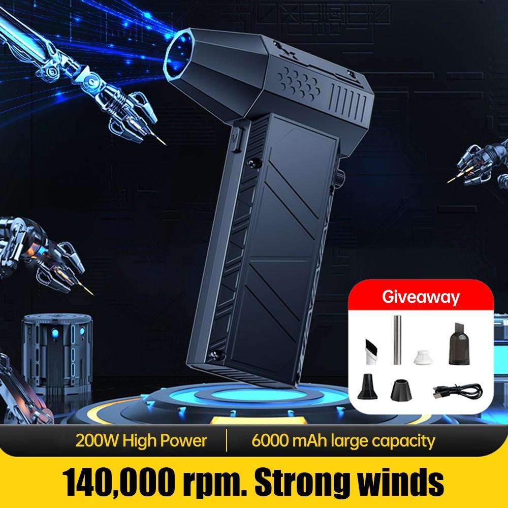 130,000 RPM Portable Handheld Electric Fan 52m/s Brushless Powerful Air Blower Adjustable Wind Speed Turbo Violent Fan