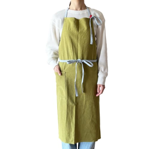 

Drection Stylish Cafe-Style Linen Apron with Neck Strap for Women, Cute Nordic-Style Apron Dress for Nursery Teachers and Nursery School Uniforms with