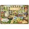 Garden Flower Rules Metal Sign Vintage Metal Plaque Plates Decor For Pub Bar Home Wall Decor Art Tin Signs Flower Poster Gift