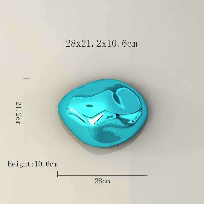 Pokovený simulovaný kamenný přívěsek Domov Moderní kamenné ozdoby Abstraktní dekorace Kreativní studio Pozadí Stěna Stereo závěsy