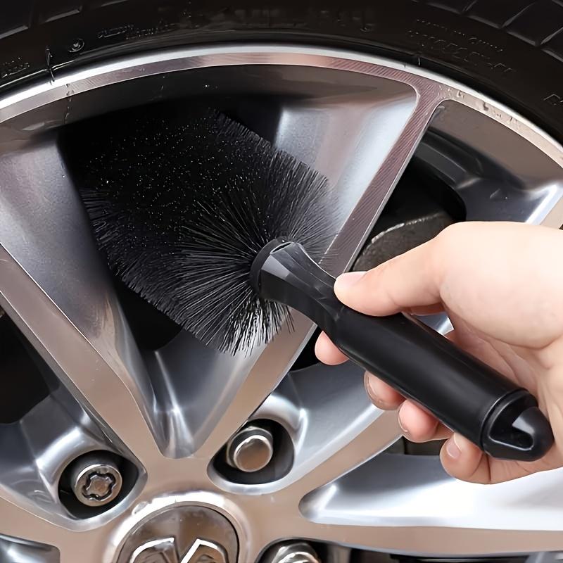 Car Tire Cleaning Brush with Handle, Efficient Wheel Rim Washing and Maintenance Tool, Plastic Car Cleaning Accessory - Suitable for Vehicle Wheels