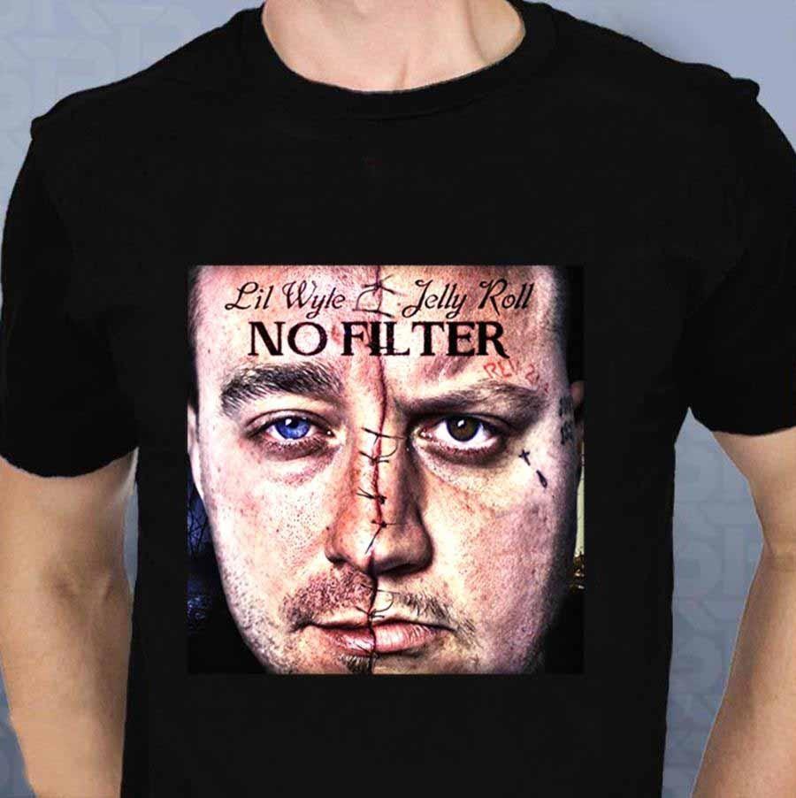 

No Filter Big Face Jelly Roll Shirt Classic Black Men Unisex S5XL KY108 Unisex T-Shirt XL